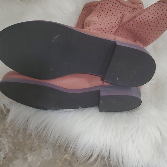 Mojo Moxy Perforated Ankle Boots in  Barbiecore Pink - Picture 4 of 12